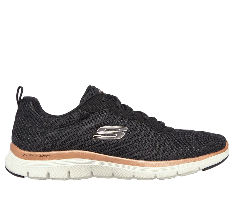 Skechers Flex Appeal 4.0 – Brilliant View – Zwart / Roos Goud (149303-BKRG)