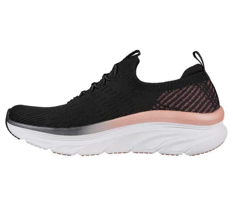 Skechers Relaxed Fit: D’Lux Walker – Let it Glow – Zwart / Roos Goud (149366-BKRG)