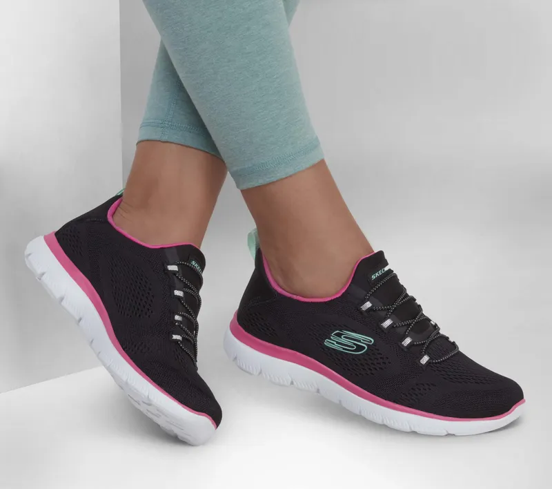 Skechers Summits – Perfect Views – Zwart / Heet Roze (149523-BKHP)