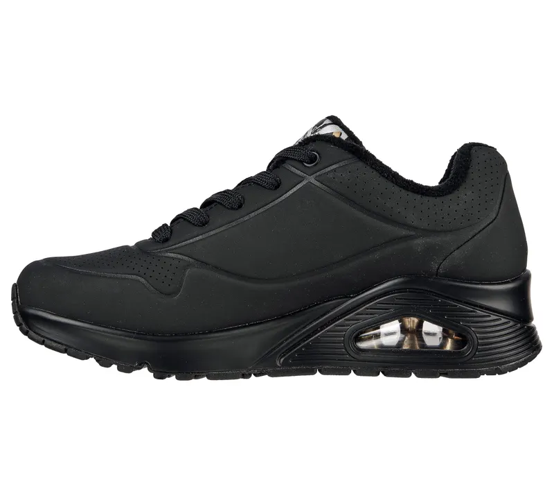 Skechers Skechers x JGoldcrown: Uno – Metallic Love – Zwart / Goud (155523-BKGD)