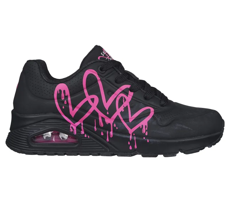 Skechers Skechers x JGoldcrown: Uno – Dripping In Love – Zwart / Roze (177980-BKPK)