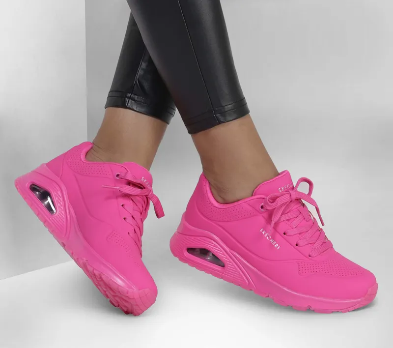 Skechers Uno – Night Shades – Heet Roze (73667-HTPK)