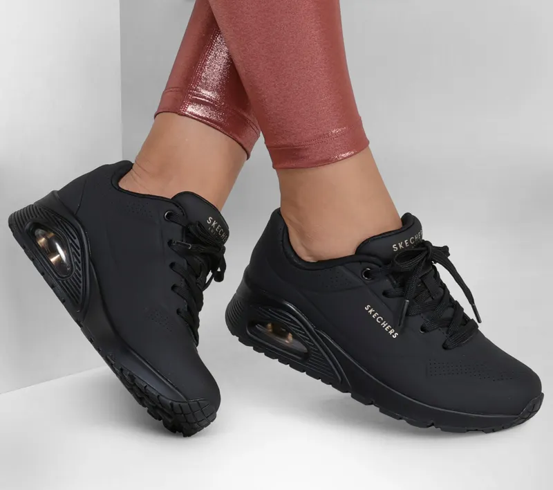 Skechers Uno – Stand on Air – Zwart (73690-BBK)
