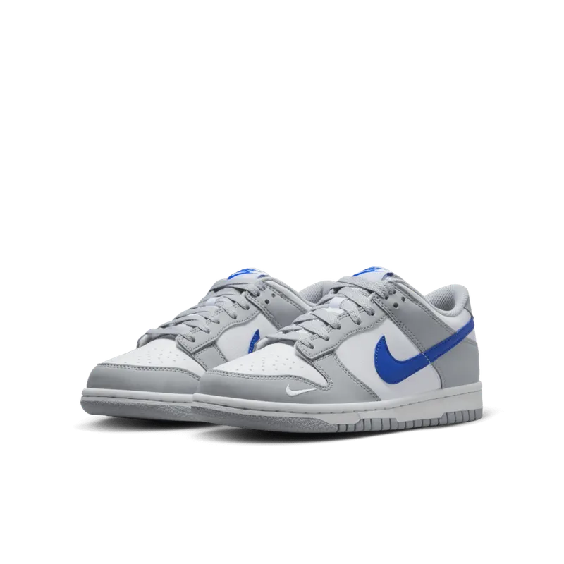 Nike Dunk Low Mini Swoosh Wolf Grey Game Royal (GS) Wolf Grey / Game Royal-white (FN3878-001)