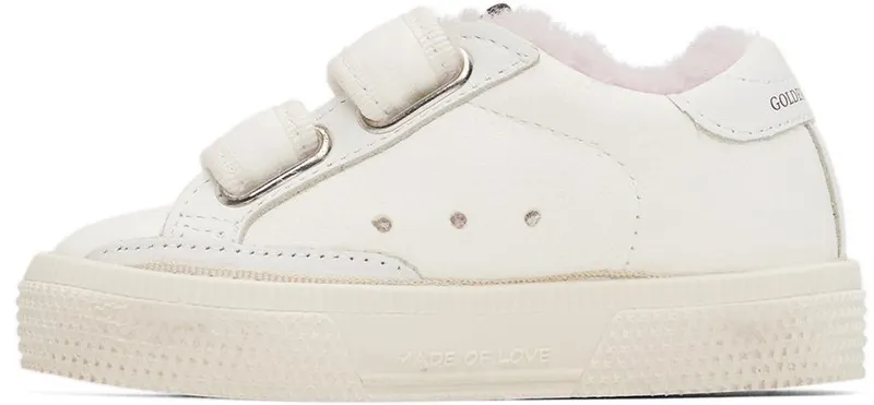 Golden Goose Baby White May School Sneakers (GJF00198.F003280.11202)