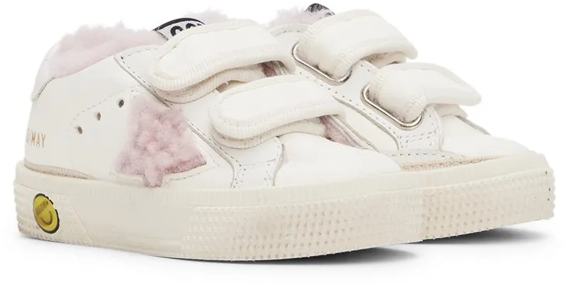 Golden Goose Baby White May School Sneakers (GJF00198.F003280.11202)