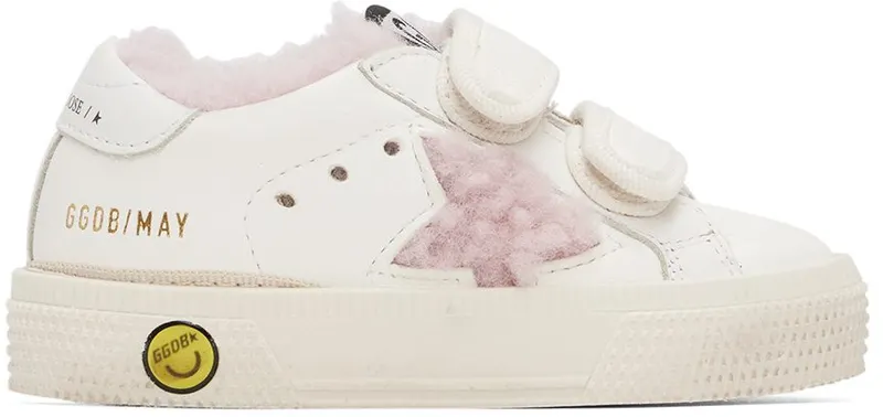 Golden Goose Baby White May School Sneakers (GJF00198.F003280.11202)