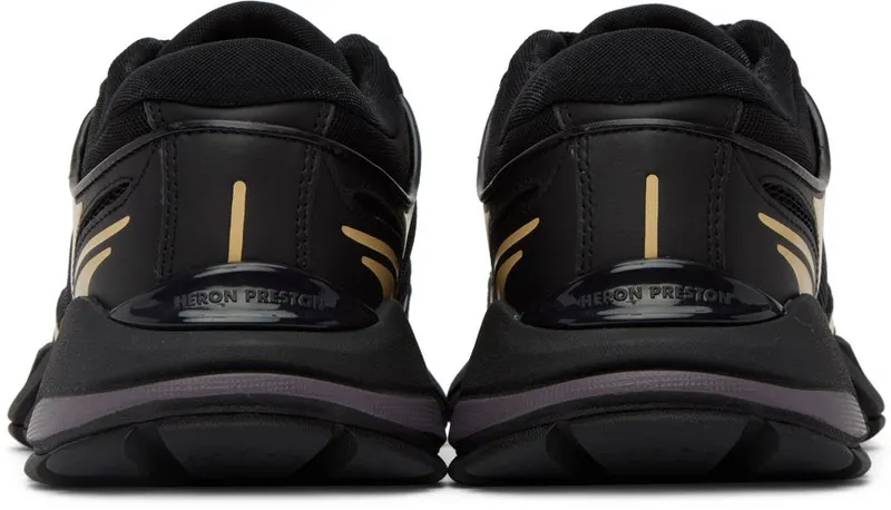 Heron Preston Black & Beige Block Stepper Sneakers (HMIA027F22FAB0011061)