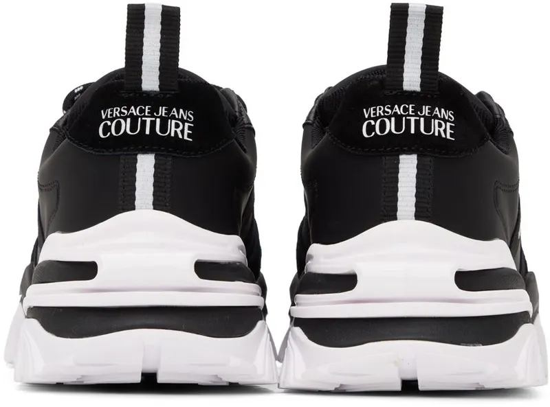 Versace Jeans Couture Black & White New Trail Trek Sneakers (E73YA3SI2EZS478)