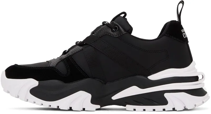 Versace Jeans Couture Black & White New Trail Trek Sneakers (E73YA3SI2EZS478)