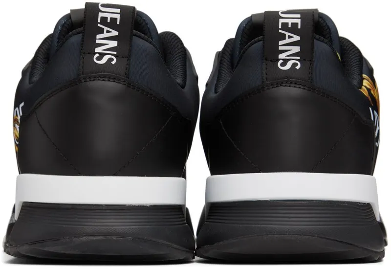 Versace Jeans Couture Black Dynamic Logo Sneakers (E73YA3SAAEZS457)
