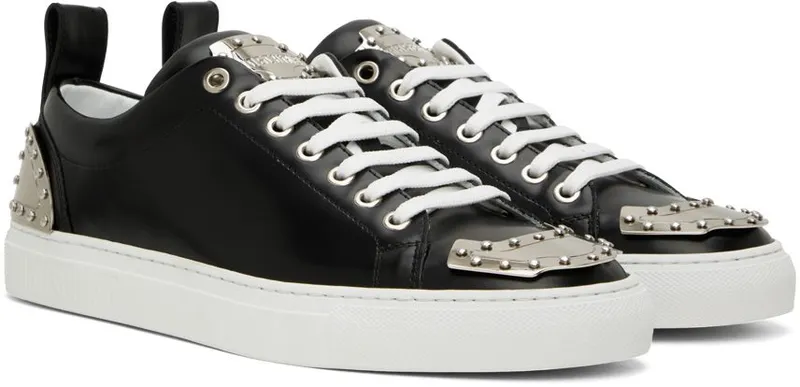 Moschino Black Leather Sneakers (MB15312G1F GB0)