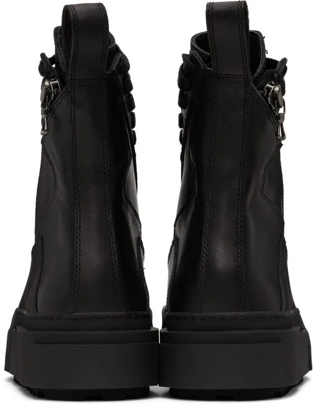 Julius Black Leather Sneakers (797FWM2-L)