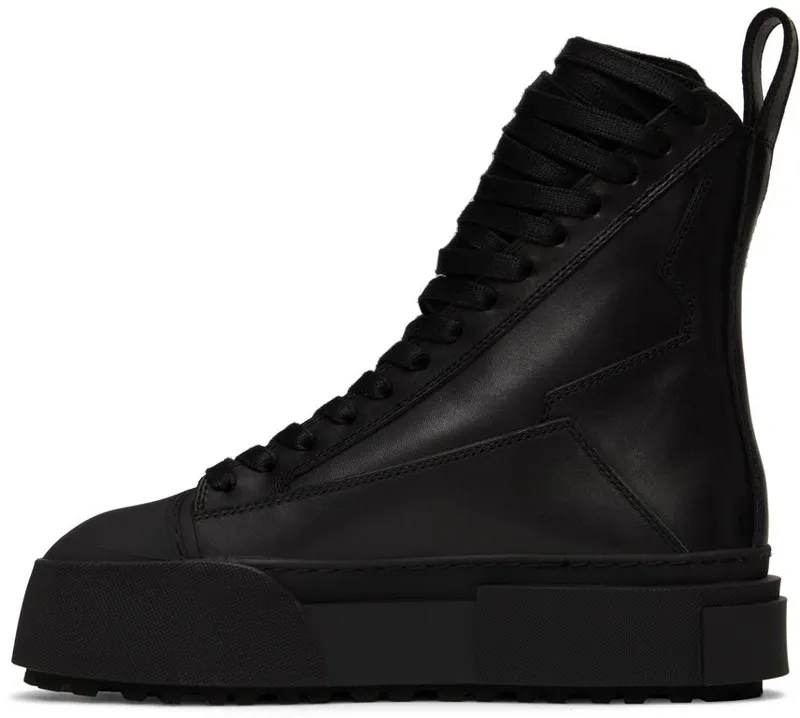 Julius Black Leather Sneakers (797FWM2-L)
