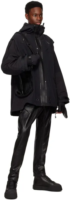 Julius Black Leather Sneakers (797FWM2-L)