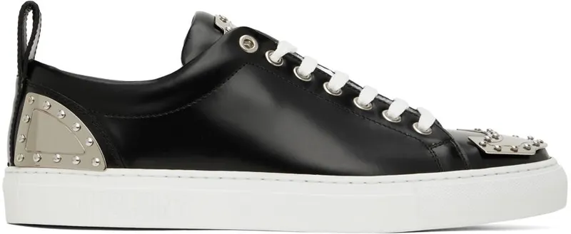 Moschino Black Leather Sneakers (MB15312G1F GB0)