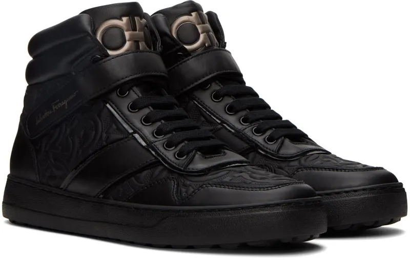Salvatore Ferragamo Black Noe Sneakers (754083 020856001)