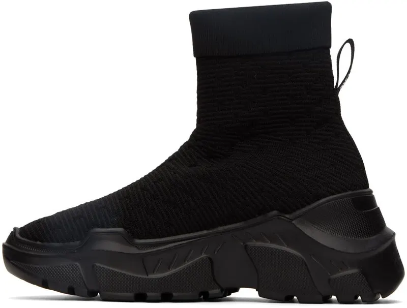 Versace Jeans Couture Black Speedtrack Sneakers (E73VA3SCAEZS016)