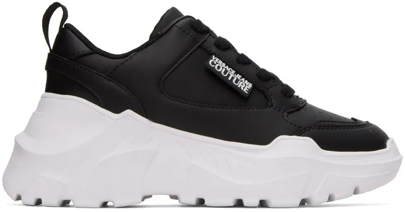 Versace Jeans Couture Black Speedtrack Sneakers (E73VA3SC2EZP006)