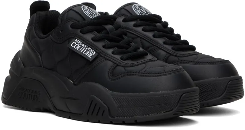 Versace Jeans Couture Black Stargaze Sneakers (E73VA3SF2EZS420)