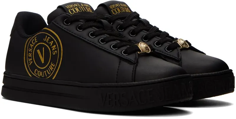 Versace Jeans Couture White V-Emblem Court 88 Sneakers (E73VA3SK3EZP013)