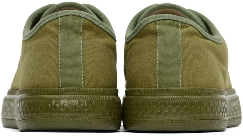 Acne Studios Green Canvas Low Sneakers (BD0225-)