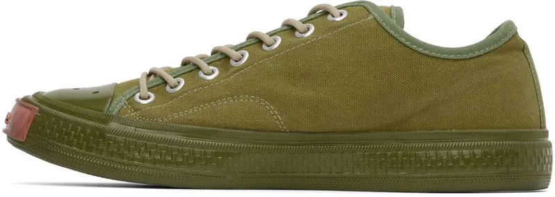 Acne Studios Green Canvas Low Sneakers (BD0225-)