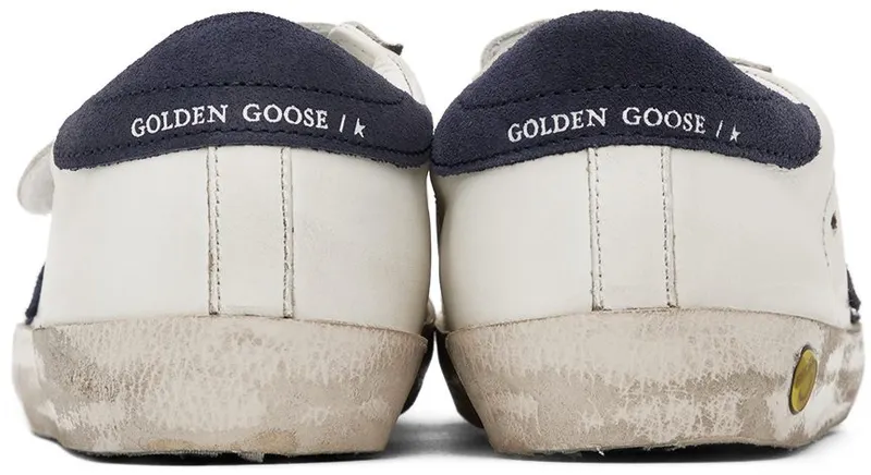 Golden Goose Kids White & Blue Old School Sneakers (GYF00111.F000418.10304)