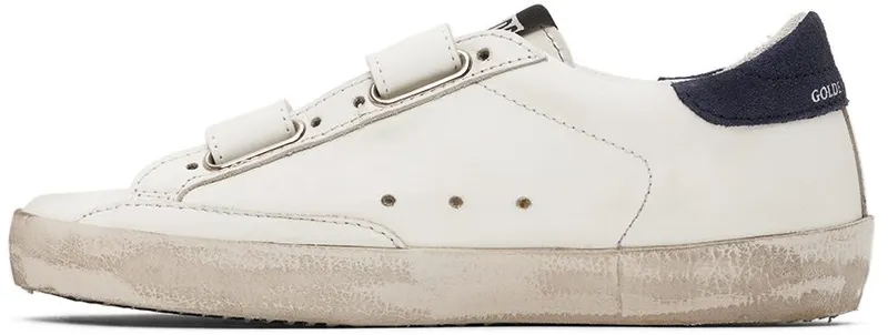Golden Goose Kids White & Blue Old School Sneakers (GYF00111.F000418.10304)