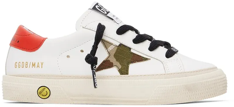 Golden Goose Kids White May Sneakers (GYF00112.F002814.10969)