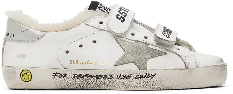 Golden Goose Kids White Old School Sneakers (GYF00111.F002827.10975)