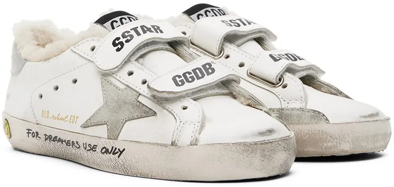 Golden Goose Kids White Old School Sneakers (GYF00111.F002827.10975)