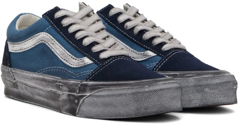 Vans Vault OG Old Skool LX Stressed Navy / Stressed Navy (VN0A5FBENGJ1)