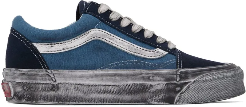 Vans Vault OG Old Skool LX Stressed Navy / Stressed Navy (VN0A5FBENGJ1)