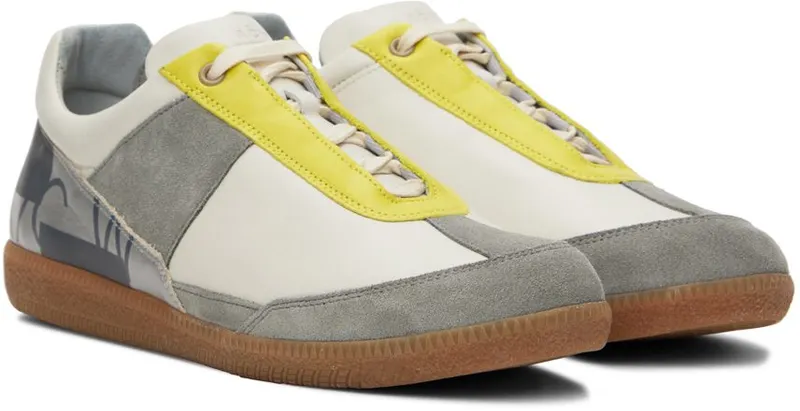 A-COLD-WALL* Off-White & Silver Shard Track Sneakers (ACWUF047)
