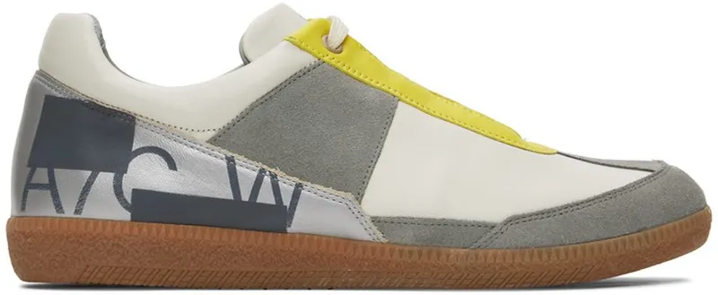 A-COLD-WALL* Off-White & Silver Shard Track Sneakers (ACWUF047)