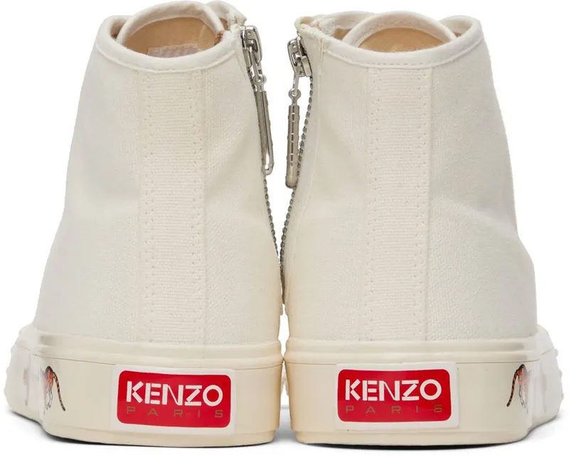 Kenzo Off-White Kenzo Paris School High-Top Sneakers (FC65SN020F50)