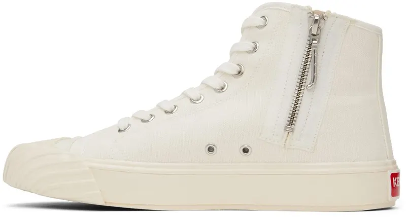 Kenzo Off-White Kenzo Paris School High-Top Sneakers (FC65SN020F50)