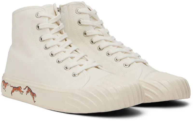 Kenzo Off-White Kenzo Paris School High-Top Sneakers (FC65SN020F50)
