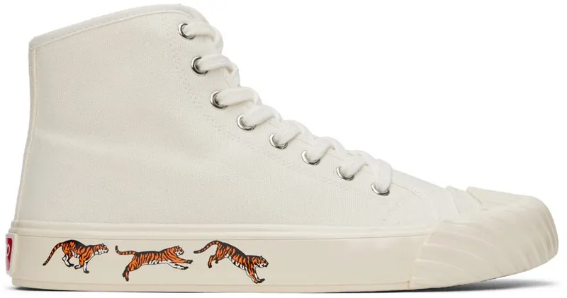 Kenzo Off-White Kenzo Paris School High-Top Sneakers (FC65SN020F50)