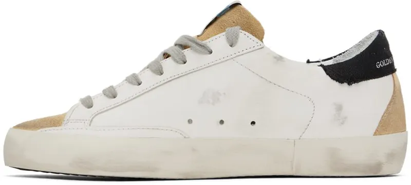 Golden Goose White & Beige Super-Star Sneakers (GMF00287.F002733.10951)