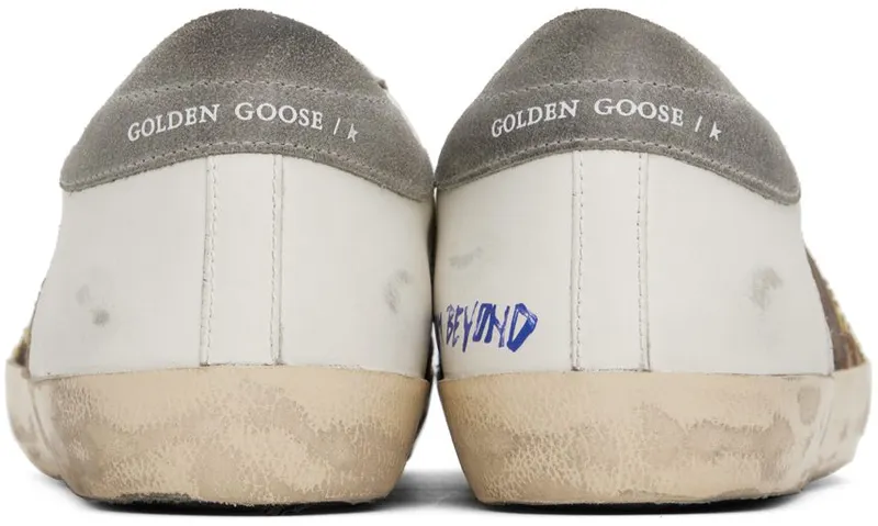Golden Goose White & Green Super-Star Sneakers (GMF00103.F003204.81775)