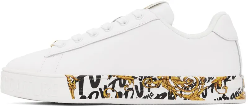 Versace Jeans Couture Black Court 88 Sneakers (E73VA3SKLEZP013)