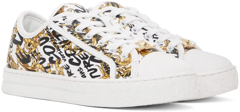Versace Jeans Couture White Court 88 Sneakers (E73VA3SK2EZP150)