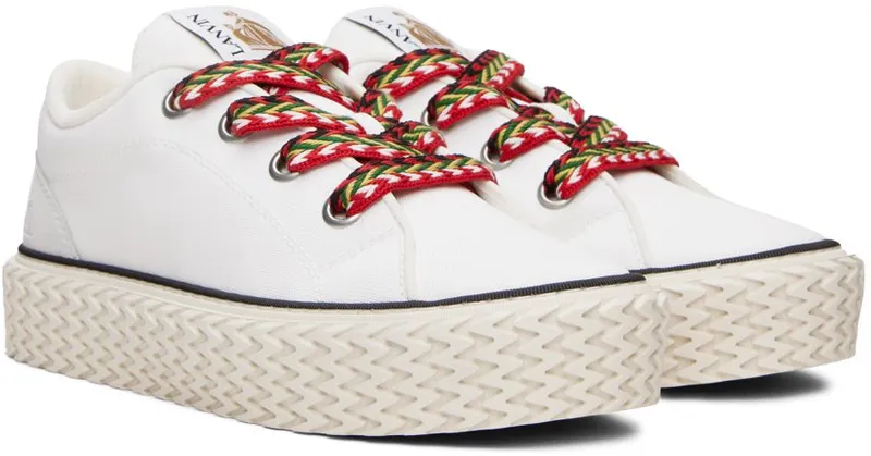 Lanvin White Curbies Sneakers (FM-SKIK01-CANV-E22)