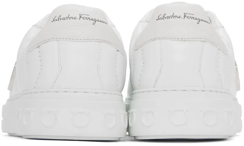 Salvatore Ferragamo White Laky Sneakers (753818 020776001)