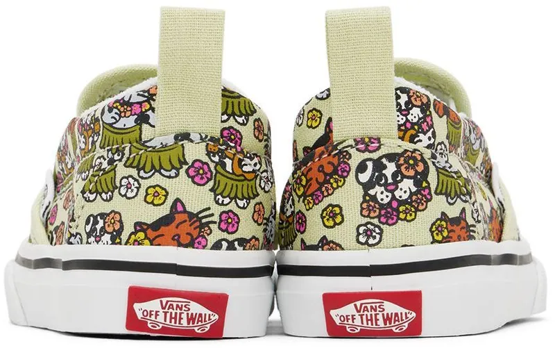 Vans Baby Green Animals Slip-On V Sneakers (VN0A5EFKBDD)