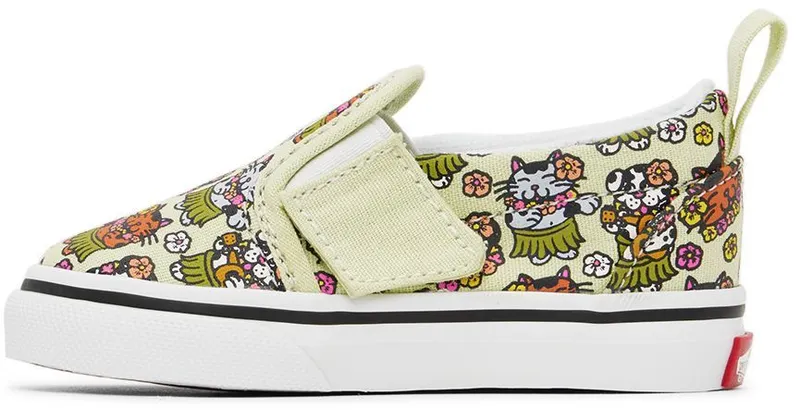 Vans Baby Green Animals Slip-On V Sneakers (VN0A5EFKBDD)