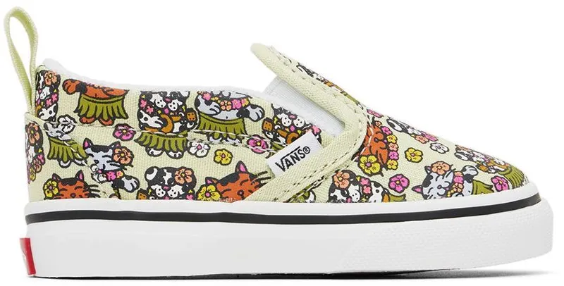 Vans Baby Green Animals Slip-On V Sneakers (VN0A5EFKBDD)