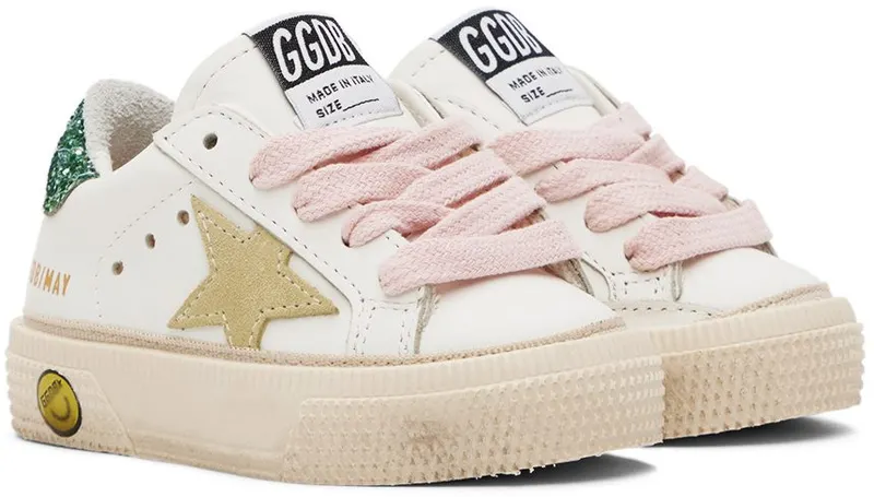 Golden Goose Baby White May Sneakers (GJF00112.F003302.11241)
